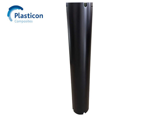 Pipe en FRP noir 1 pouce - 24 pouces Pipe en plastique renforcée de fibres