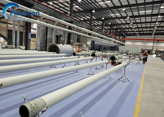 Tuyaux rigides en fibre de verre enduits de filaments de tubes GRP anti-corrosion