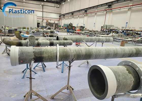 Résistance à la corrosion du tuyau GRP ASME Tube d'échappement en fibre de verre marine