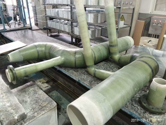 Pipe en FRP de pression 50PSI-150PSI Pipe renforcée en verre vert
