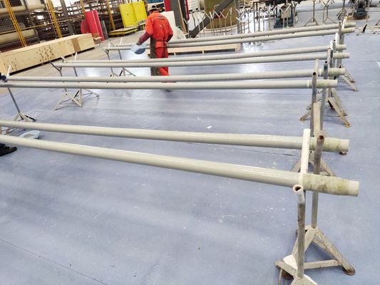Pipe en fibre de verre en FRP DIN gris avec épaisseur CLB de 2 mm pour le bâtiment
